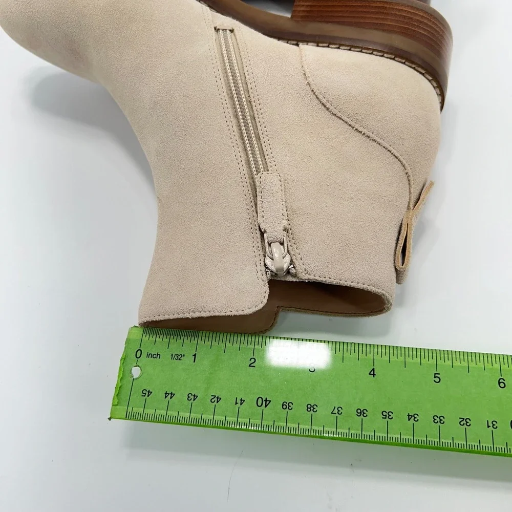Cole Haan Grand OS‎ Size 7 Suede Ankle Booties Beige Waterproof Boots NEW $298